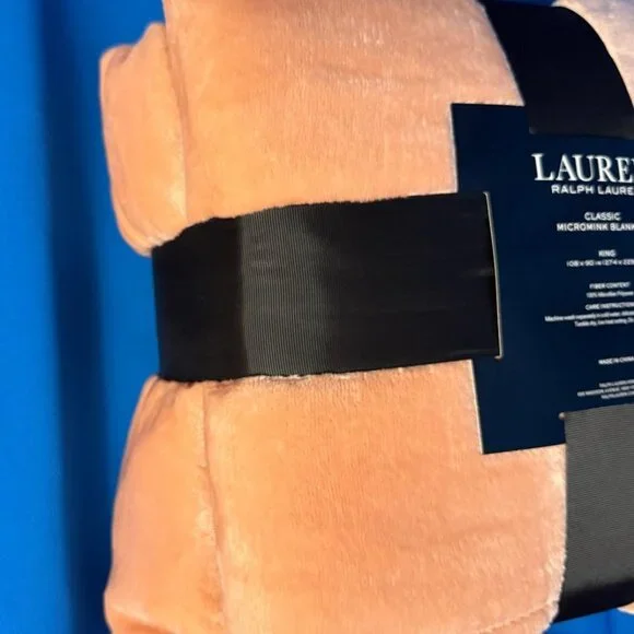 BRAND NEW LAUREN RALPH LAUREN MICROMINK LUXURIOUSLY SOFT KING 108" X 90" BLANKET - Picture 8 of 10